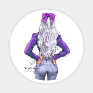 Sagittarius Zodiac Fashion Girl Magnet